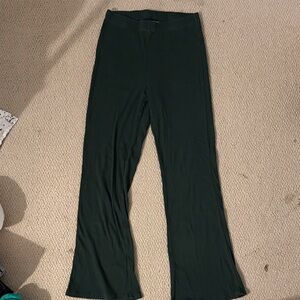 Dark Aerie Green Flared Pants